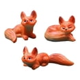 thumbnail image 3 of 3x Garden Figuras en miniatura Decoración de jardines Collection Ornament Spultures de resina Estatuas de animales para patio jardín de jardín cés Naranja, 3 of 8