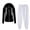 DT-Black, variant on DailyTrove Women's Long Sleeve Zip-Up Hoodie & Pant Set - Solid Color, Casual Style, Spring & Street Wear,Pink