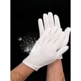 thumbnail image 2 of 5 pares de guantes blancos para eccema manos secas Guantes de inspección de joyería suaves de grado SPA hidratantes con forro transpirable Guantes de tela elásticos ajustados para la mayoría de las, 2 of 4