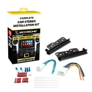 Scosche ICTA3BN Double DIN Dash Kit & Harness Compatible w/ Select 2000-2017 Scion, Subaru & Toyota