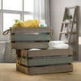 thumbnail image 4 of Elements Set of 2 15-inch 13-inch Multi Color MDF Crates, 4 of 9