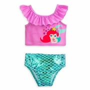 Disney Store Princess Ariel Two Piece Baby Swimsuit Size 3 6 Months