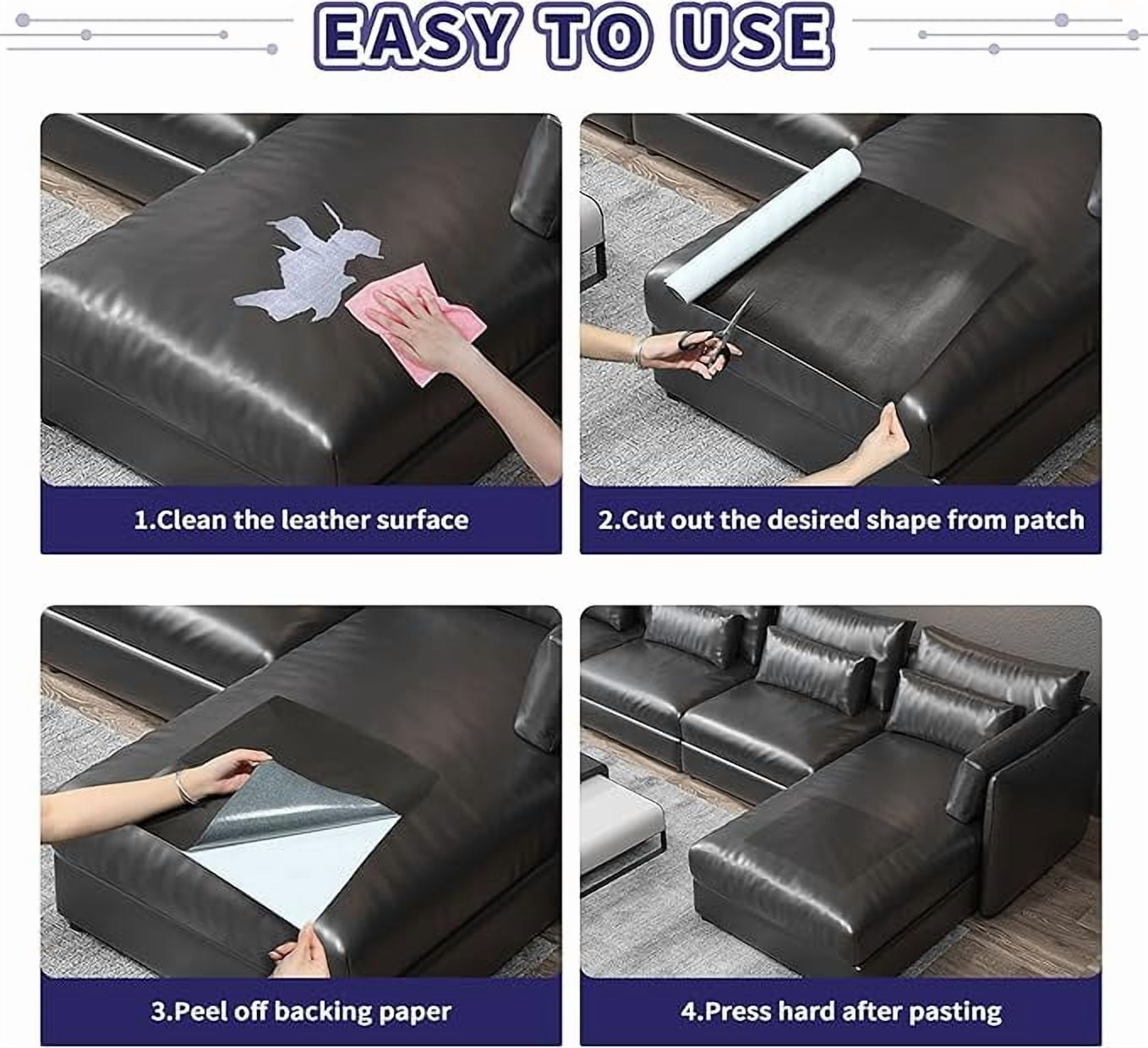 Firefly Hope Self-Adhesive Leather Repair Patch (50X137 cm) 1 Sheets, Easy-to-Apply Leather Repair Tape & Versatile Vinyl Patch Kit for Sofas, Furniture, Car Seats, Handbags, Creamy White