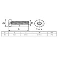 thumbnail image 3 of M3x4mm 304 Stainless Steel Button Head Torx Security Machine Screws 100pcs, 3 of 4