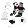 thumbnail image 5 of Rocae Heart Black Buffalo Plaid Gingham for Premium Adult Socks,Comfortable, Breathable, and Durable Socks, Perfect for Everyday Wear, 5 of 7