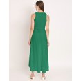 thumbnail image 4 of Moomaya Solid Wrap Style Maxi Dress, Sleeveless V-Neck A-Line Party Dress, 4 of 8