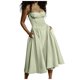 thumbnail image 1 of Vestido sin mangas y sin espalda para mujer - Vestido largo de color liso con corte en A, poliéster, ropa de fiesta y playa, 1 of 5