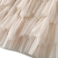 thumbnail image 6 of Ediodpoh Women's Skirts Fashion A Line Pleated Long Tutu Skirt Ruffle Mesh Calf Length Chiffon High Waist Ballet Skirt Beige One Size, 6 of 8
