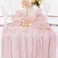 thumbnail image 3 of Camino de mesa de gasa de oliva, semitransparente, mantel de queso, decoración de mesa, comedor, estilo vintage, boda, fiesta, banquetes navideños, arcos, decoración de tartas, 3 of 5