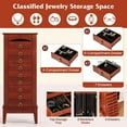 thumbnail image 6 of Costway Wood Jewelry Cabinet Armoire Storage Box Chest Stand Organizer Indoor Bedroom, 6 of 10