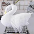 thumbnail image 2 of Almohada de peluche con forma de corona de princesa con forma de cisne blanco, 35 cm, 2 of 4