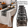 thumbnail image 2 of QHUDLV 2025 New Halloween Table Runner, Black Lace Spider Web Table Runners for Halloween Decor/Party Dinner Table Decoration, 2 of 7