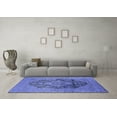 thumbnail image 3 of Ahgly Company Indoor Square Oriental Blue Industrial Area Rugs, 6' Square, 3 of 4