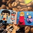 thumbnail image 4 of 2x Libros silenciosos niñas Libro para Libro de tela suave al y al Hugo Libros de fieltro 3D para niños pequeños, 4 of 10