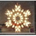 thumbnail image 5 of 18" 50 Lighted Snowflake Christmas Window Silhouette Decoration, 5 of 7