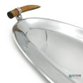 thumbnail image 5 of ELYON 22" Oval Serving Tray, Silver Platter Handmade Horn Handle, 5 of 7