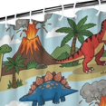 thumbnail image 3 of LightColor Dinosaurs Volcanoes Pattern Shower Curtain 84"x72" ,Bathroom Decorative Shower Curtains Set with 12 Hooks,Modern Waterproof Washable Shower Curtain, 3 of 6