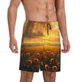 thumbnail image 2 of Fotbe Sunflower Sunset Rainfall Pantalones Cortos de Pijama para Hombre, Ropa de Dormir, Pantalones de Pijama Cortos para Hombre-4X-Large, 2 of 6