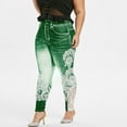 thumbnail image 3 of KALE Leggings for Women Printed Yoga Fitness Running Gym Stretch Sports Pants Trousers Yoga Pants Green, 3 of 9