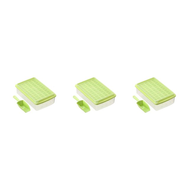 Yuarrent Bandeja de cubitos de hielo con tapa Bebida Máquina para hacer hielo Contenedor de almacenamiento para fiestas Refrigerador Accesorios Type1 NO1