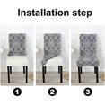 thumbnail image 3 of Chair Cover Set of 4 Baroque Floral Pattern Classic Floral Ornament Vintage Dining Chair Slipcover for Home or Party, 3 of 6
