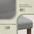thumbnail image 4 of Pirecart 2 PCS Upholstered Dining Chairs Set, Tufted Parsons Design Kitchen Chairs with Nail Head Trim, Solid Wood Legs and Padded Seat, for Kitchen, Dining Room, Living Room, Gray, 4 of 8