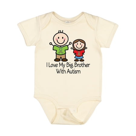 

Inktastic I Love My Brother with Autism Gift Baby Girl Bodysuit