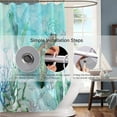 thumbnail image 2 of Sea Turtle Shower Curtain Sets,Starfish Seashell Coral Beach Bathroom Curtains,Ocean Themed Bath Curtain,Waterproof Fabric with 12 Hooks 72x72Inches, 2 of 5