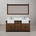 thumbnail image 2 of Water Creation Paisley 72"W Wood Double Bathroom Vanity in Brown & White, 2 of 12