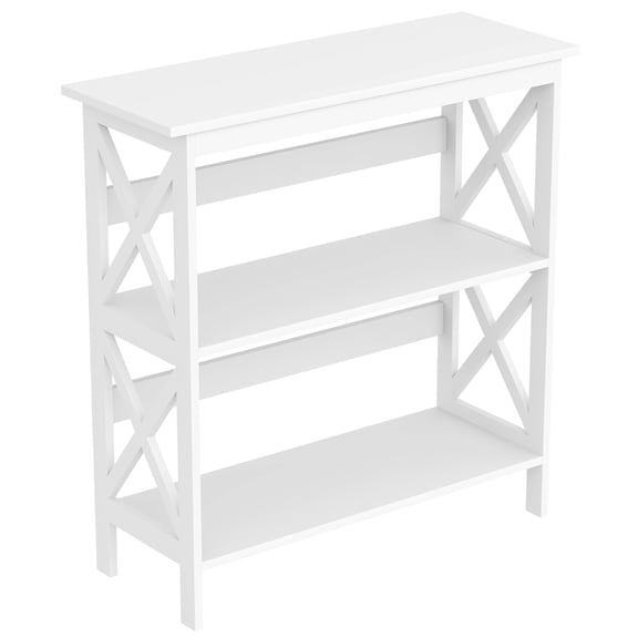 Safdie & Co. 32.50"H 3-Shelves Bookcase in White