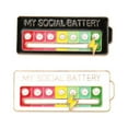 thumbnail image 1 of Social Battery Pin - My Social Battery Creative Lapel Pin, Fun Emotional Pin 7 Days A Week, 1 of 5