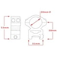 thumbnail image 3 of Hawke Sport Optics Match Series Weaver Scope Rings - 2 Pieces, 30mm, High, Black, 3 of 3
