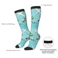 thumbnail image 4 of KLL Travelling on Airplane Print Cool Socks Men's Women's Crew Socks Funny Crazy Novelty Stockings, 4 of 6