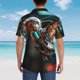 thumbnail image 4 of Balery Futuristic Robot Hummingbird Camisas hawaianas de manga corta para hombre, camisas playeras de corte holgado, camisas de vacaciones con botones,Medium, 4 of 7