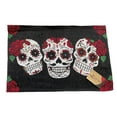 thumbnail image 2 of Twisted Anchor Trading Co Twisted Anchor Trading Co Skull Placemats - Set of 4 Halloween Placemats, Day of The Dead Placemats Set - Comes in an Organza Bag so You can give it as a Fun Gift!, 2 of 3