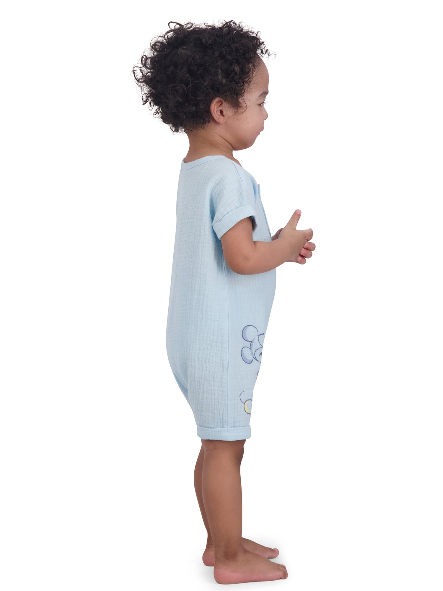Mickey & Friends Infant Boys Short Sleeve and Sleeveless Rompers Set, 2-Piece, Sizes 0/3M-24M