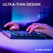 Logitech G515 Wireless Gaming Keyboard TKL, LIGHTSYNC RGB, Thin Tenkeyless Design, Double-Shot PBT Keycaps, Tactile Brown Mechanical Switches - Black