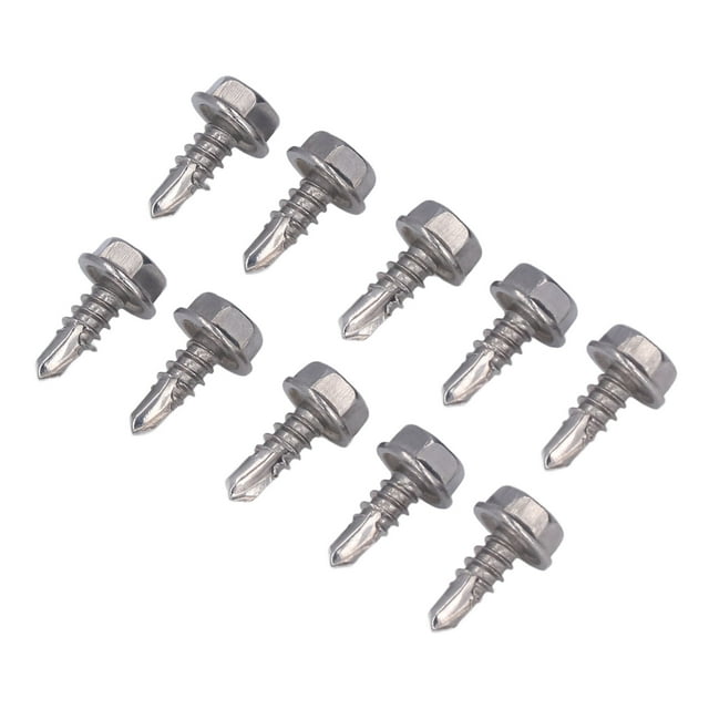 Vis de Rondelle Hexagonale, 50pcs Auto Taraudage Vis Vis Hexagonale Fonctionnalité Polyvalente