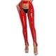 thumbnail image 4 of Pantalones sexis de charol con aspecto mojado para mujer, mallas de lencería, pantalones de látex con entrepierna abierta y espalda descubierta, pantalones ajustados con cremallera en las piernas, rop, 4 of 5