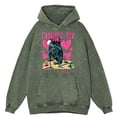 thumbnail image 2 of Sudadera con capucha retro desgastada con diseño de esqueleto "Cargando solo con el corazón roto" para hombre, 100 % algodón, estilo hip hop, holgada y de gran tamaño, 2 of 4