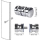 thumbnail image 4 of Set of 2 Shower Door Handles Bath Shower Door Handle 30mm Polished Chrome Replacement Door Handles Round Glass Door Handle Stainless Steel Durable, 4 of 5