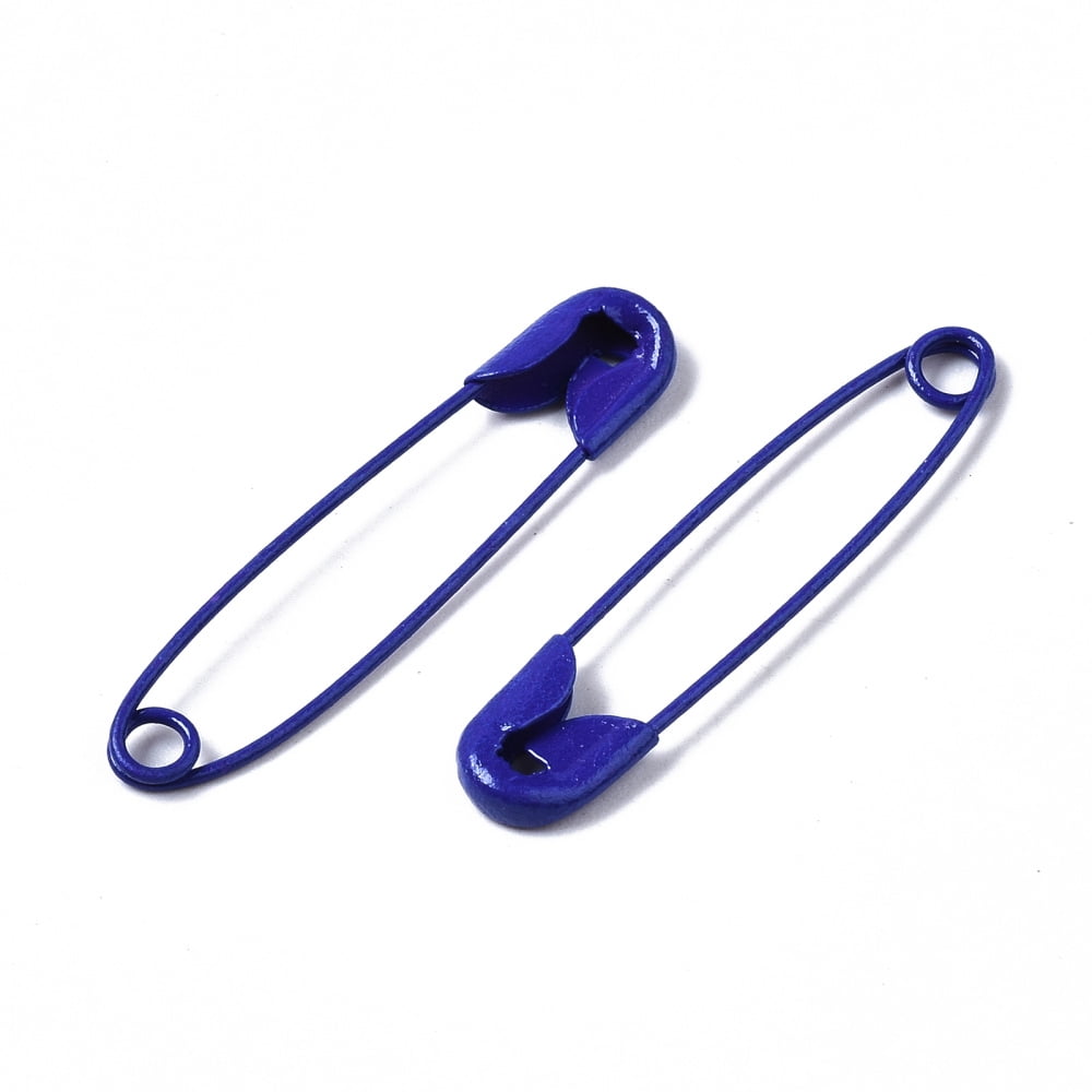 Spray Painted Iron Safety Pins for Brooch Making Kilt Needles Mixed color 30~31x7x2.5mm DIY