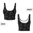 thumbnail image 6 of Uemuo White Pineapples Pattern Women's Sports Bra - High Impact Support, Breathable, and Comfortable Athletic Bra for Running, Yoga, and Workouts, 6 of 9