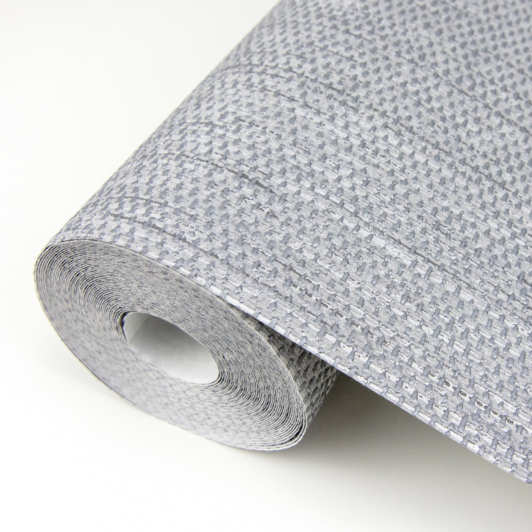Advantage Cahaya Silver Woven Unpasted Expanded Vinyl On Non Woven Wallpaper, 21-in by 33-ft, 57.8 sq. ft.