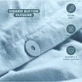 thumbnail image 5 of Bare Home Flannel Duvet Cover Set - 100% Flannel Cotton - Double Brushed - Queen, Light Blue, 5 of 10
