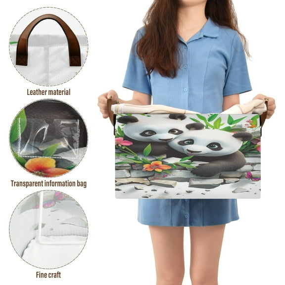 BZSMCE Collapsible Fabric Cube Storage Bins Cute Panda Pattern Design Pattern Storage Box