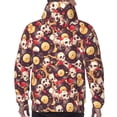 thumbnail image 7 of Naloa Skull record lips Men's Casual Hooded Collar Drawstring Hoodies Pullover Sweatshirts Casual Long Sleeve Shirts-Small, 7 of 7