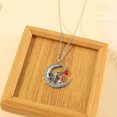 thumbnail image 4 of Collar de pareja de calavera gótica, joyería de pareja para mujer, regalos de aniversario para fiesta, 4 of 5