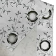 thumbnail image 4 of Ambesonne Leaf Grommet Curtain, Minimalist Eco Pattern, 50" x 108", Grey White, 4 of 6