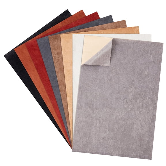 8Pcs Velvet Adhesive Sheets 7.8x11.8 Inch Velvet Cloth Fabric Patches Self-Adhesive Fabric Repair Patch for Cloth Sofa Repair Car Seats Home Decor